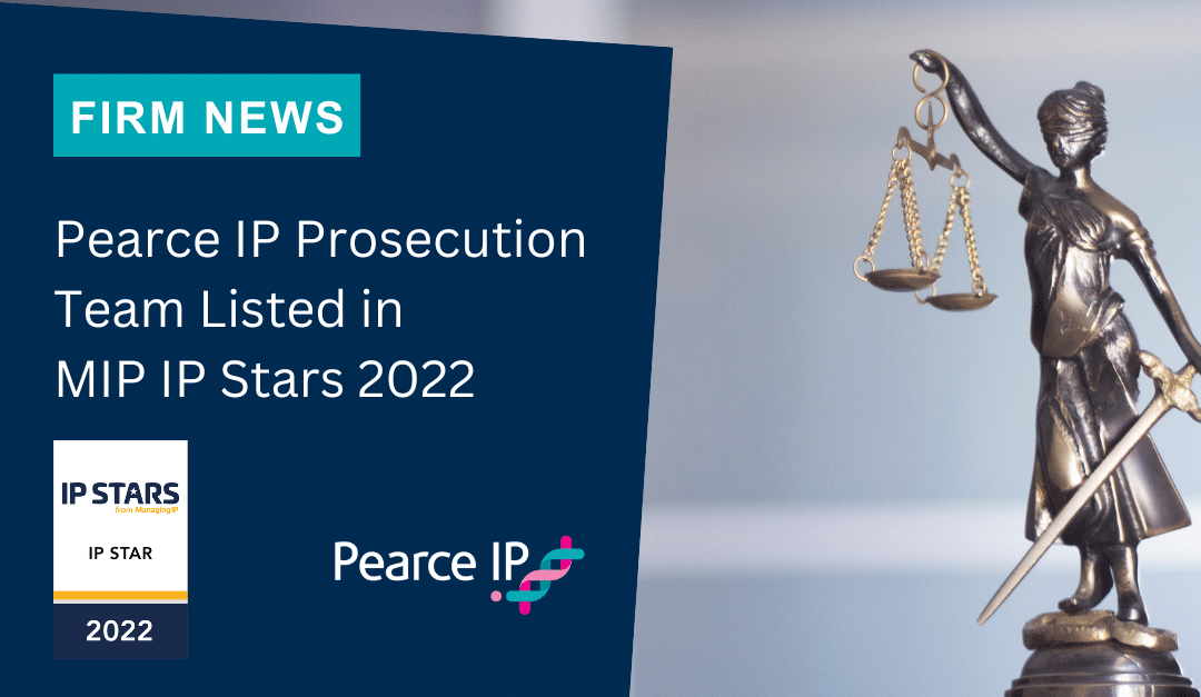 Pearce IP Prosecution Team Listed in MIP IP Stars